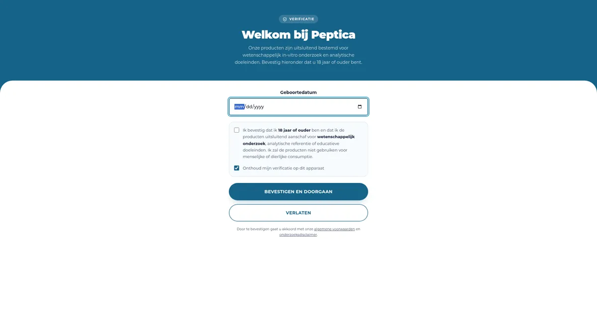 Preview van de website peptica.be, ontworpen door BelgaSign